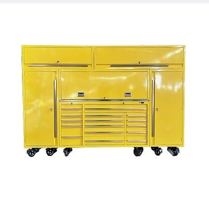 Caja de herramientas mecánicas de 72 pulgadas con cajones y armario de acero inoxidable de estera opcional