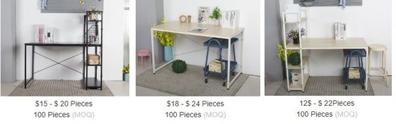 Mesa de comedor de metal funcional para escritorio en función de estilo europeo del norte simple