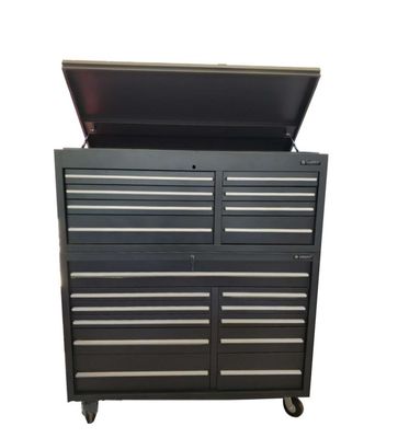 Herramientas de la tienda de garaje Plata 56 &quot;cartera de herramientas de acero de trabajo pesado de rodadura de metal