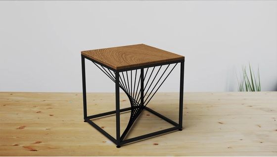 Embalaje de correos Altura ajustable Pierna de metal de madera Mesa de gama alta para muebles modernos para el hogar