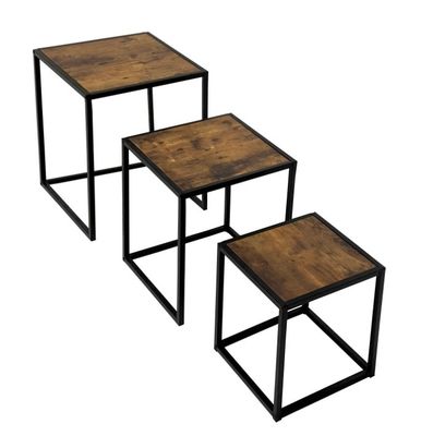 Muebles de salón de mesa lateral de metal con diseño moderno y acabado de oro de lujo