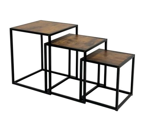 Muebles de salón de mesa lateral de metal con diseño moderno y acabado de oro de lujo