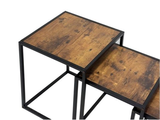 Muebles de salón de mesa lateral de metal con diseño moderno y acabado de oro de lujo