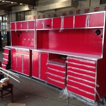 Taller modular Gabinete de almacenamiento de herramientas de garaje con construcción de acero laminado en frío