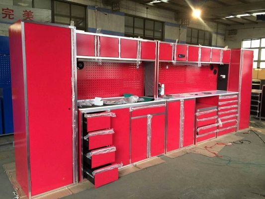 Taller modular Gabinete de almacenamiento de herramientas de garaje con construcción de acero laminado en frío