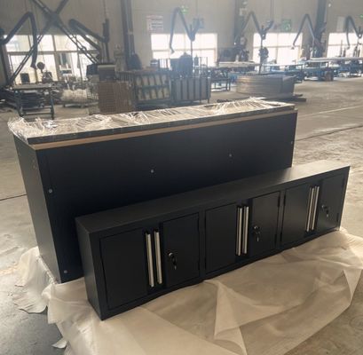 Tejido de grano en polvo de revestimiento de acero gabinete de herramientas con acabado profesional y personalización