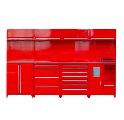 Muebles de la tienda de garaje caja de herramientas de rodillo de metal profesional con ruedas y mango