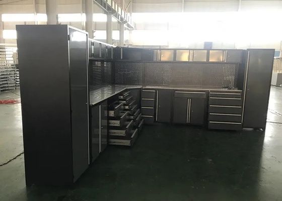 Revestimiento en polvo acabado gabinete de garaje de trabajo pesado para el banco de trabajo modular y el almacenamiento de herramientas