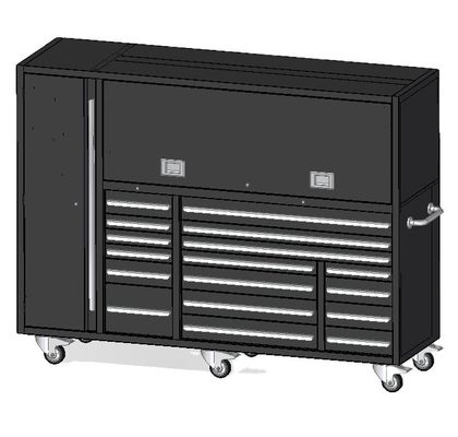 Gran gabinete de herramientas de rodadura de 72 pulgadas con ruedas opcionales y espesor de 1,5 mm