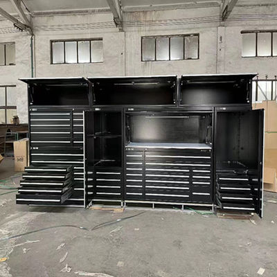 Acero inoxidable y madera encimeras opcionales Multi cajones caja de herramientas para el garaje de metal