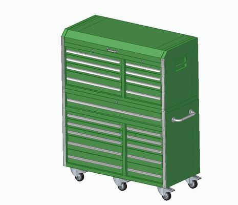 Caja de herramientas de acero con cajón de rodillos y gabinete de herramientas en ruedas