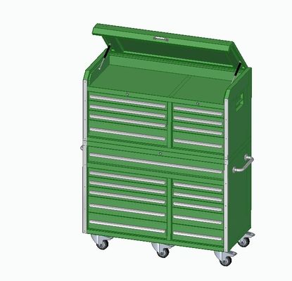 Caja de herramientas de acero con cajón de rodillos y gabinete de herramientas en ruedas