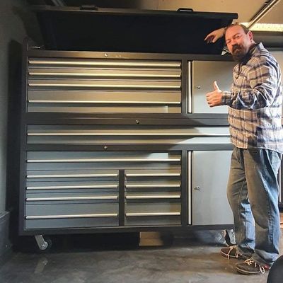 1.0/1.2/1.5mm espesor Armario de herramientas de acero laminado en frío con cajón y asas opcionales