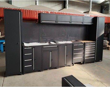 Caja de herramientas para cajones de trabajo pesado 7 Taller de herramientas de rodillo Caja de conjunto de herramientas para combinación de color marrón