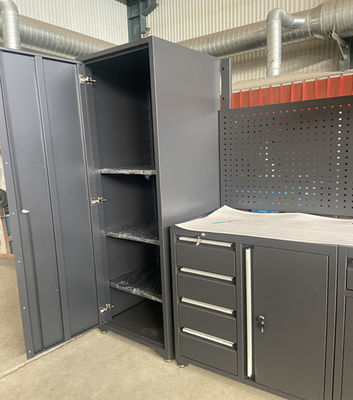 Caja de herramientas para cajones de trabajo pesado 7 Taller de herramientas de rodillo Caja de conjunto de herramientas para combinación de color marrón