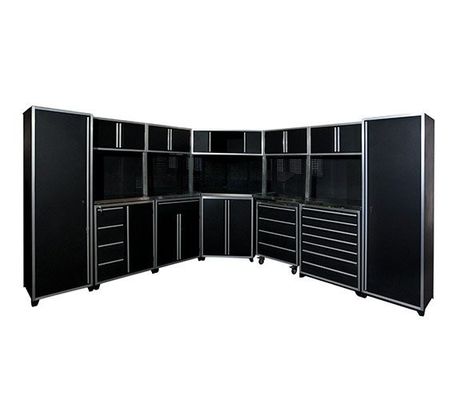 Gabinete pesado ajustable de 2 puertas para garaje Metal taller de gabinetes de almacenamiento de garaje alto