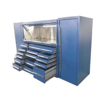 Armario de herramientas de acero con caja de herramientas de garaje modular Hutch y casilleros en personalizado