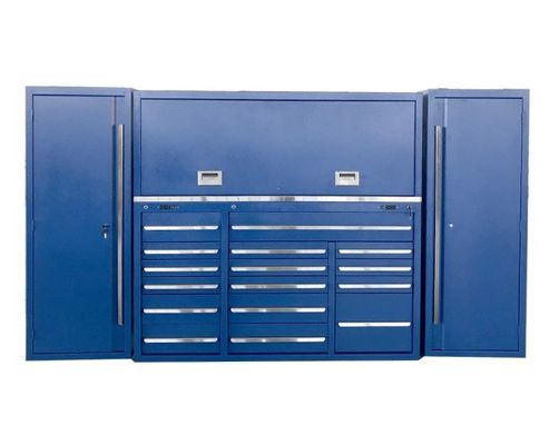 Armario de herramientas de acero con caja de herramientas de garaje modular Hutch y casilleros en personalizado