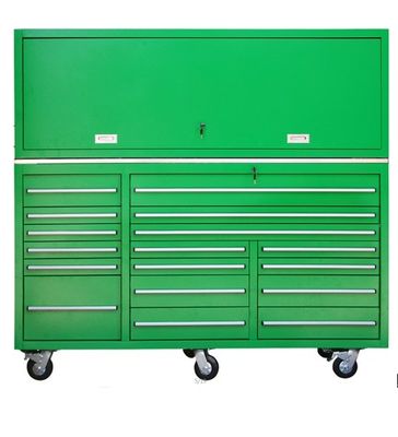 Gran gabinete de herramientas con diseño de trabajo pesado y acabado de recubrimiento en polvo en 72 pulgadas de tamaño