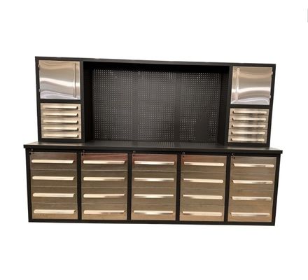 Taller de garaje Banco de trabajo de almacenamiento de herramientas con cajones pesados y gabinete impermeable