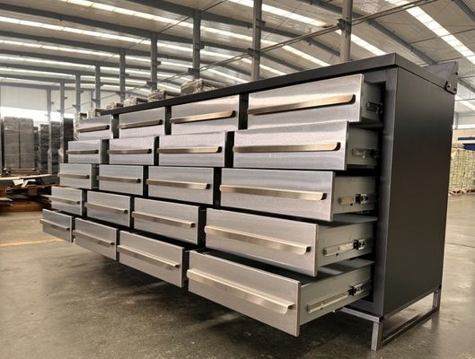 1.0mm 1.2mm 1.5mm Gabinete de herramientas metálicas de garaje LS-2850-40 Top Modern con asas opcionales