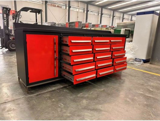 Gabinete de banco de trabajo plegable personalizable con cerradura de llave y acabado de acero de capa de polvo