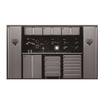 OEM ODM Acceptable gabinete de garaje de metal pesado con llave de cerradura y gestión de herramientas