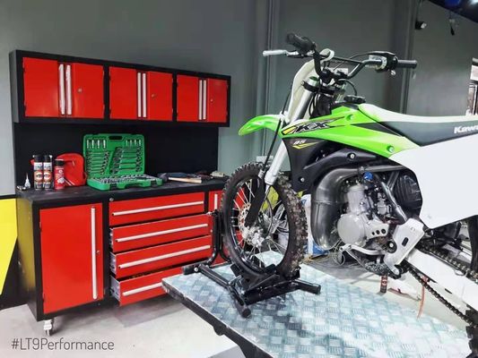 Taller Garage Almacenamiento Armario de herramientas con portaherramientas y grupo colgante en marrón