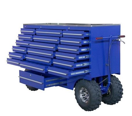 Caja de herramientas de color del cliente Camión Mecánico Caja de herramientas con ruedas y gabinete
