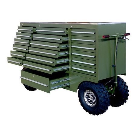 Caja de herramientas de color del cliente Camión Mecánico Caja de herramientas con ruedas y gabinete