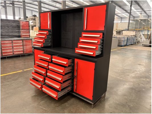 Taller de garaje gabinete de trabajo de espesamiento de metal con cajones ODM soportado