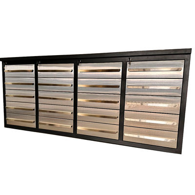 Taller de trabajo esencial de acero laminado en frío con cajones y mangos de acero inoxidable