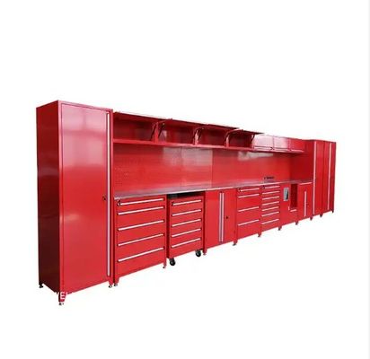 Taller, garaje, armarios de almacenamiento con puertas y estanterías D600mm Caja de herramientas rodantes pesadas