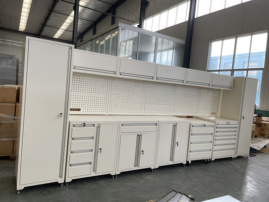 Taller, garaje, armarios de almacenamiento con puertas y estanterías D600mm Caja de herramientas rodantes pesadas