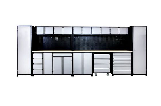 Organización de talleres Gran gabinete de herramientas modular de garaje con pegboard y soporte OEM