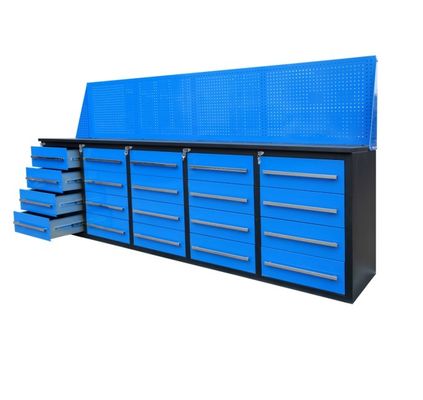 Caja de herramientas de banco de trabajo de acero inoxidable de trabajo pesado para almacenamiento mecánico