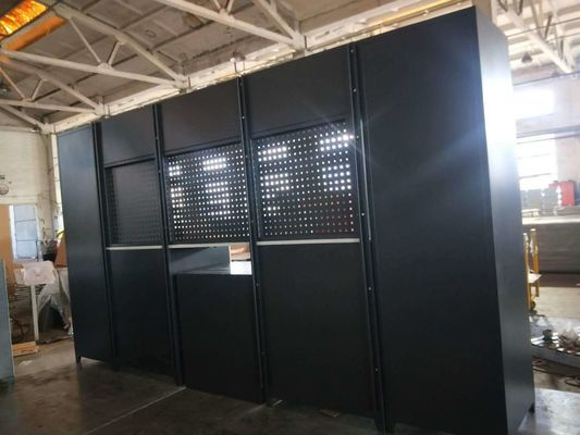 Cabina de herramientas de garaje de ruedas de trabajo pesado con placa de acero laminada en frío y recubierta de polvo