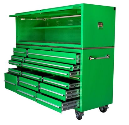 55 pulgadas 16 cajón caja de herramientas rodante garaje taller armario de herramientas amarillo verde opcional