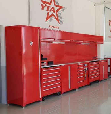 Taller Garage Almacenamiento de herramientas gabinete de trabajo con ruedas y acero laminado en frío