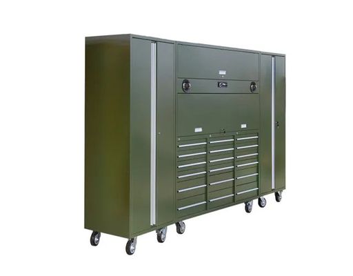 Acceptable OEM ODM de acero laminado en frío 7 Armario de herramientas de cajón con ruedas y esquina de metal