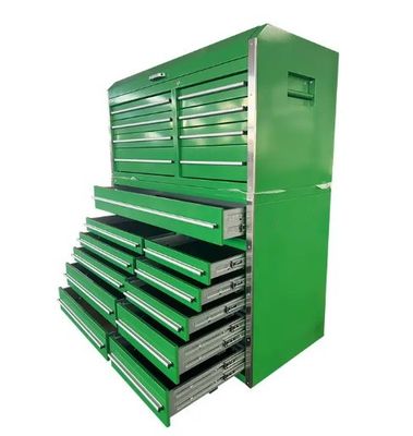 Cabinet de herramientas de 96 pulgadas en ruedas para el carrito de herramientas profesional marrón en el taller de garaje