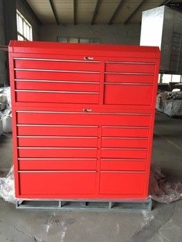 Cabinet de herramientas de 96 pulgadas en ruedas para el carrito de herramientas profesional marrón en el taller de garaje