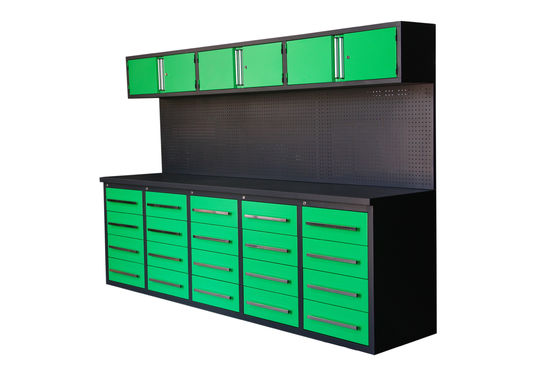 Cabinet de herramientas de trabajo pesado con mango de aluminio de color personalizado para organización de garajes de talleres