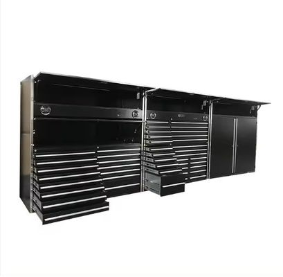 Taller de garaje caja de herramientas de metal profesional de 72 pulgadas caja de herramientas con cajones y ruedas