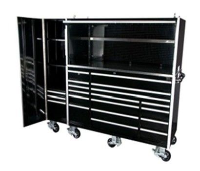 Caja de herramientas de metal de 86 pulgadas y gabinete de almacenamiento para herramientas de garaje de gran tamaño