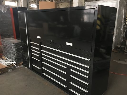 Top Hutch Garage Workshop Almacenamiento Mecánico rodante Cuadro de herramientas ancho para reparación de automóviles
