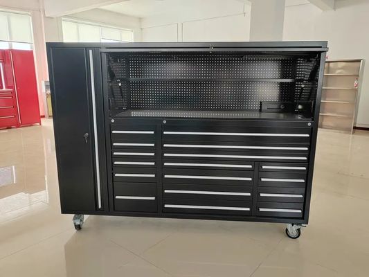 Cuadro de herramientas con cubierta eléctrica con luz de banco de trabajo La solución de almacenamiento mecánico perfecta