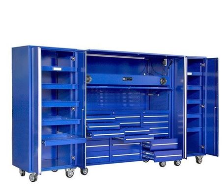 Caja de herramientas mecánicas de acero laminado en frío de 72 pulgadas para almacenamiento y organización de garaje
