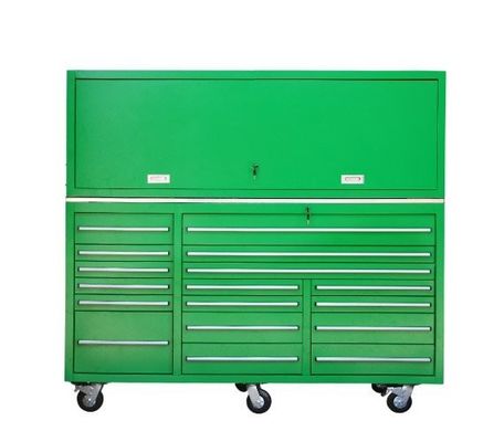 Caja de herramientas de trabajo pesado de manija de aluminio de garaje con cerradura y construcción de acero laminado en frío
