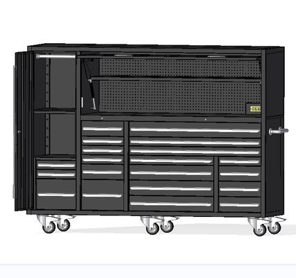 Cesto de herramientas de rodadura de acero inoxidable de 78&quot; para talleres multifunción doméstica